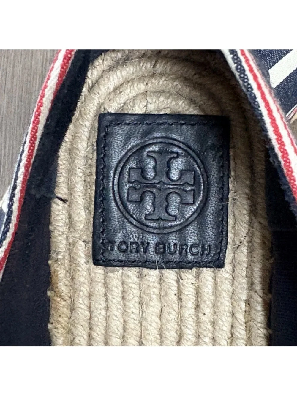 Tory Burch Florence 40mm Platform Espadrilles Oxfords Sz 9 Striped Multi Canvas